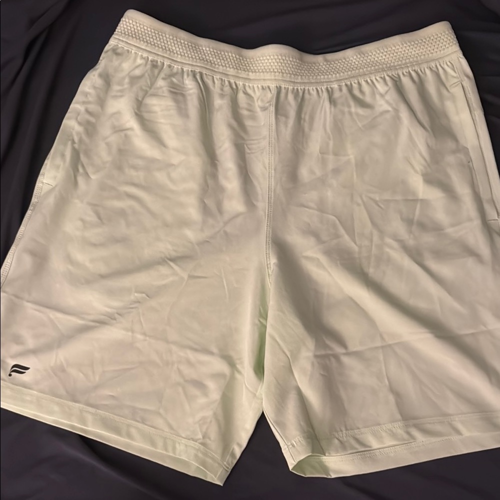 Fabletics Men's Cream Athletic Shorts